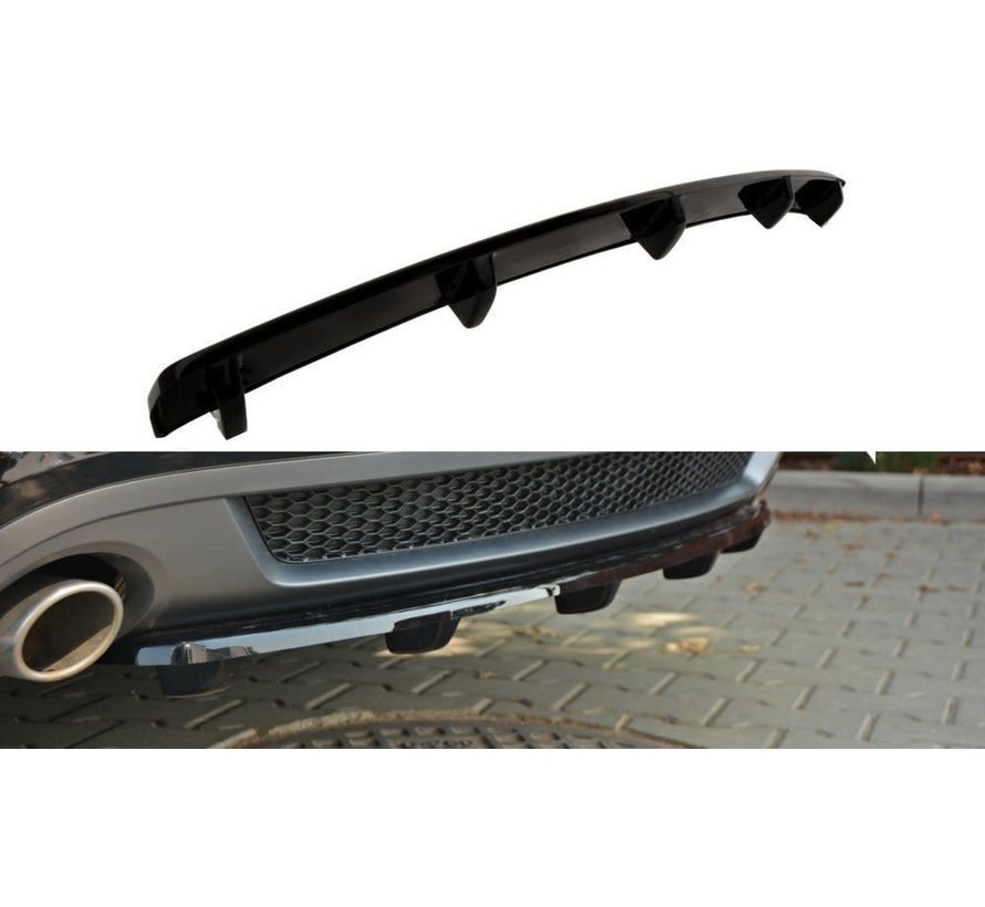 Maxton Design CENTRAL REAR SPLITTER AUDI A5 S-LINE 8T COUPE / SPORTBACK (WITH A VERTICAL BAR)