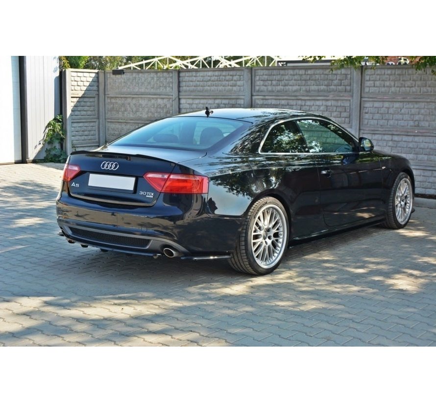 Maxton Design CENTRAL REAR SPLITTER AUDI A5 S-LINE 8T COUPE / SPORTBACK (WITH A VERTICAL BAR)