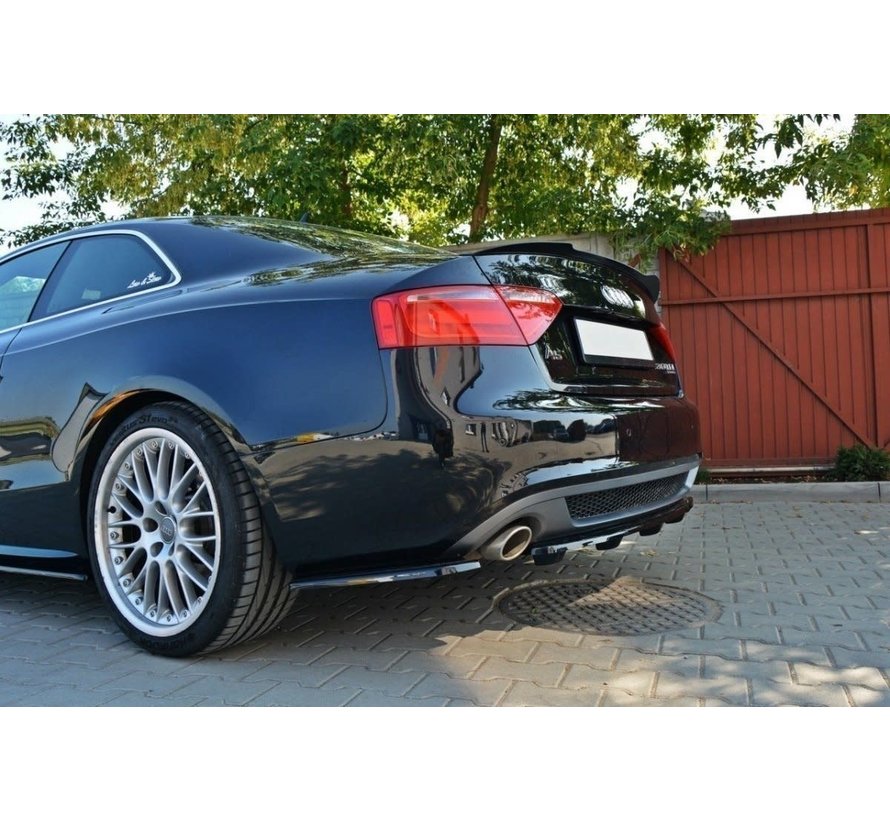 Maxton Design CENTRAL REAR SPLITTER AUDI A5 S-LINE 8T COUPE / SPORTBACK (WITH A VERTICAL BAR)