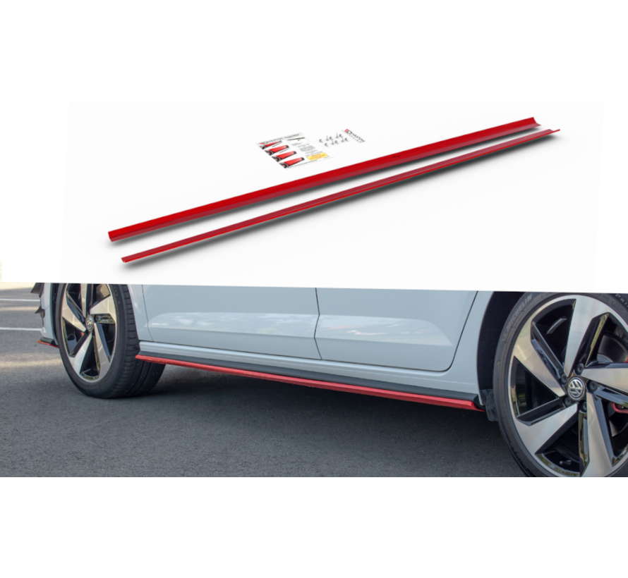 Maxton Design SIDE SKIRTS DIFFUSERS VW POLO MK6 GTI