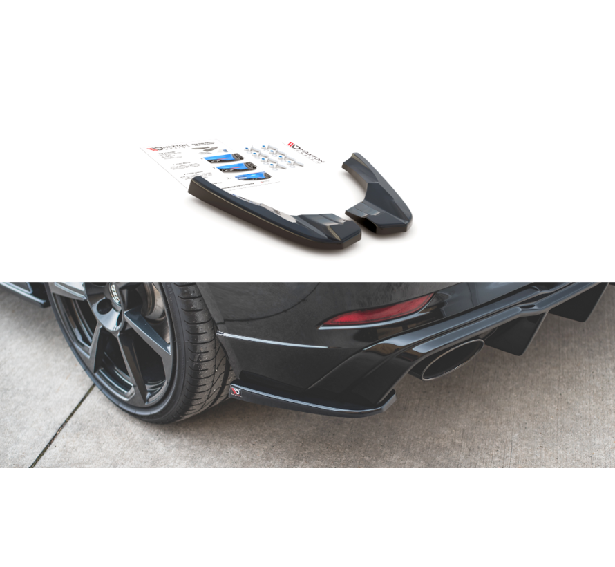 Maxton Design REAR SIDE SPLITTERS V.2 Audi RS3 8V Sportback Facelift