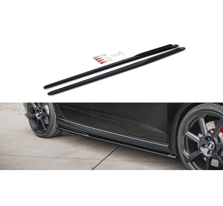 Maxton Design SIDE SKIRTS DIFFUSERS  V.2 Audi RS3 8V Sportback Facelift