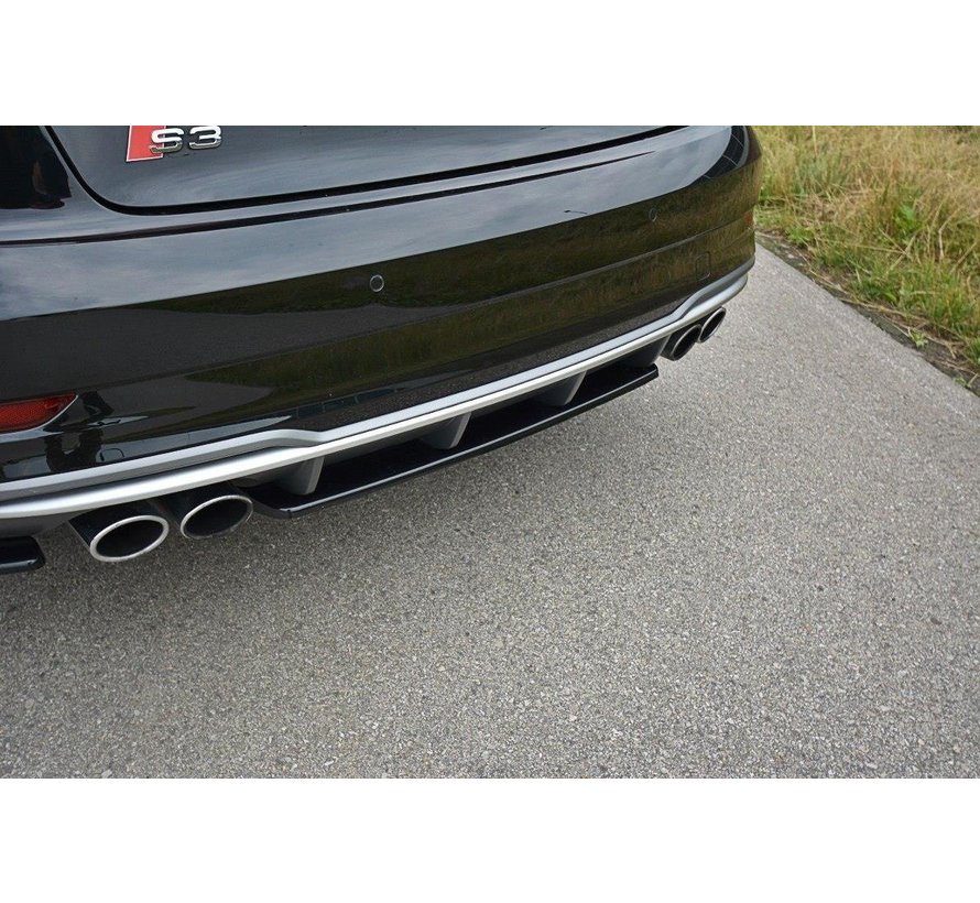 Maxton Design CENTRAL REAR SPLITTER AUDI S3 8V FL HATCHBACK / SPORTBACK / SEDAN