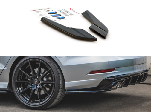Maxton Design Maxton Design REAR SIDE SPLITTERS V.2 Audi S3 Sedan 8V Facelift