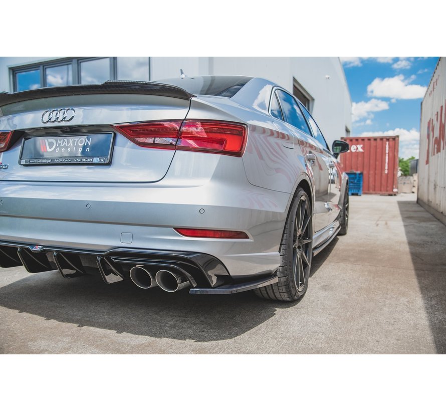 Maxton Design REAR SIDE SPLITTERS V.2 Audi S3 Sedan 8V Facelift