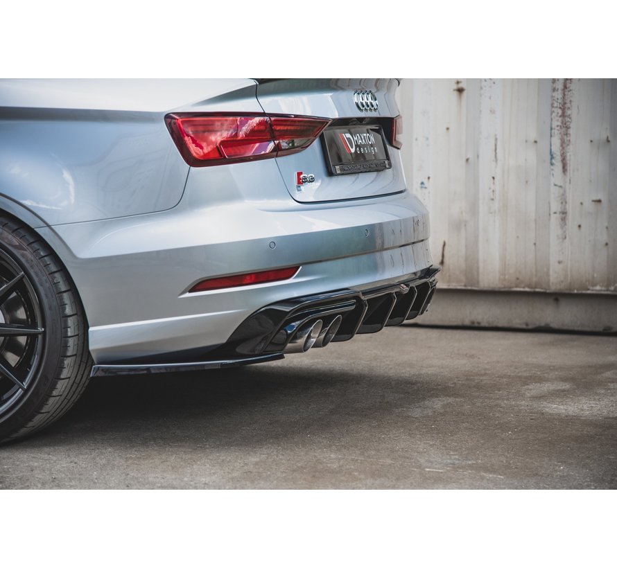 Maxton Design REAR SIDE SPLITTERS V.2 Audi S3 Sedan 8V Facelift