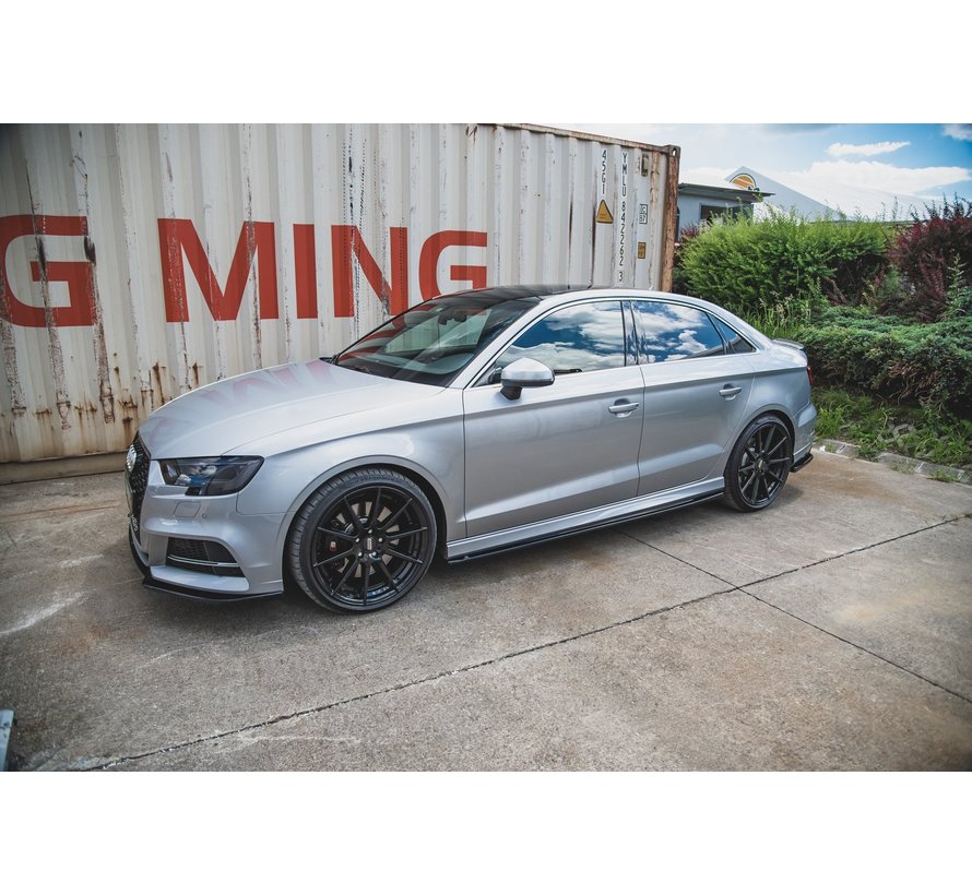 Maxton Design SIDE SKIRTS DIFFUSERS  V.2 Audi S3 / A3 S-Line Sedan 8V Facelift