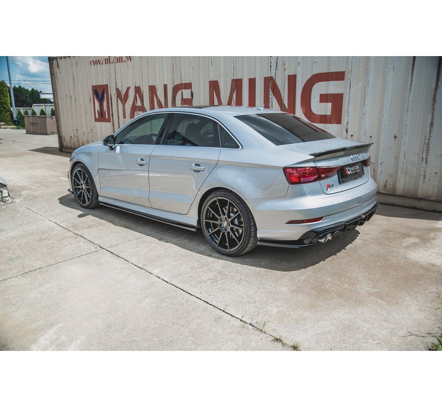 Maxton Design SIDE SKIRTS DIFFUSERS  V.2 Audi S3 / A3 S-Line Sedan 8V Facelift