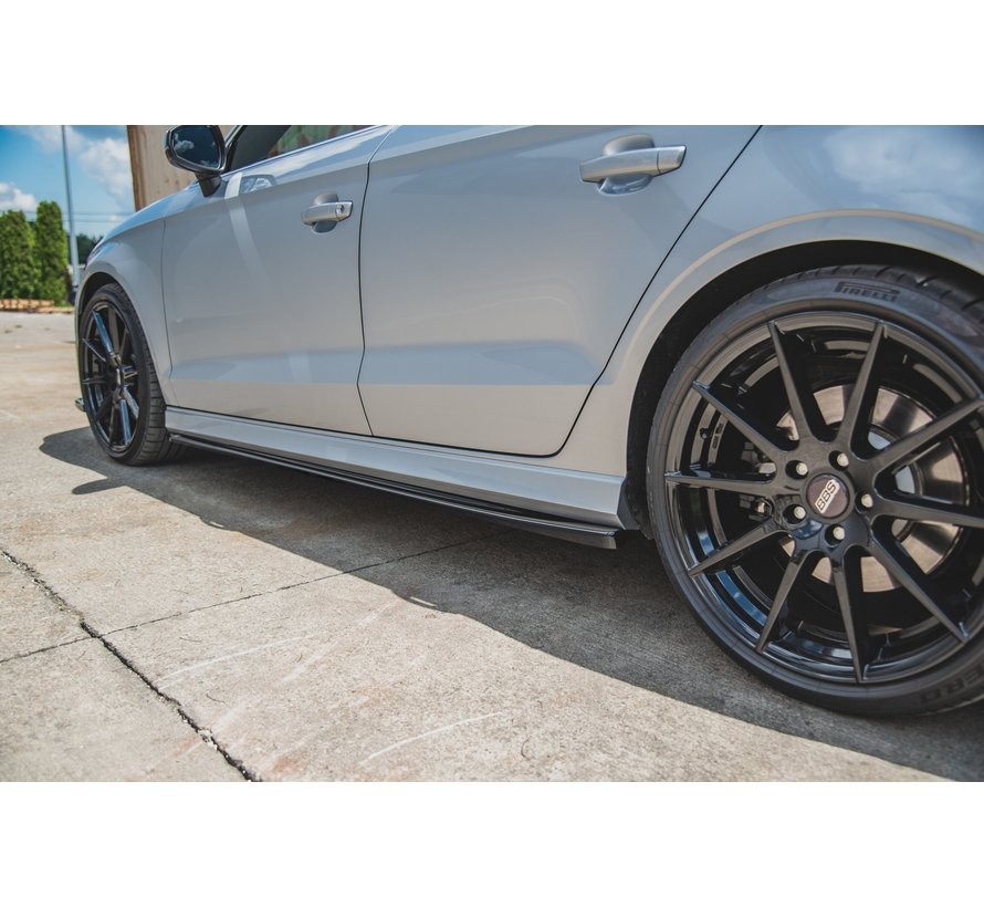 Maxton Design SIDE SKIRTS DIFFUSERS  V.2 Audi S3 / A3 S-Line Sedan 8V Facelift