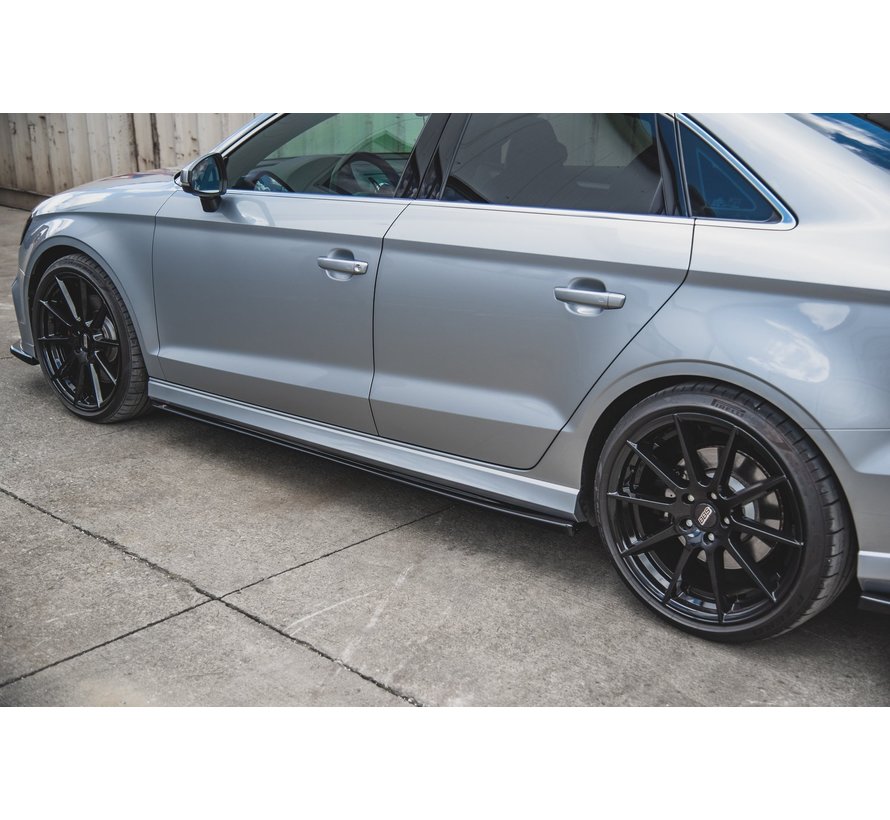 Maxton Design SIDE SKIRTS DIFFUSERS  V.2 Audi S3 / A3 S-Line Sedan 8V Facelift