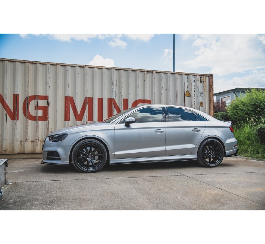 Maxton Design SIDE SKIRTS DIFFUSERS  V.2 Audi S3 / A3 S-Line Sedan 8V Facelift