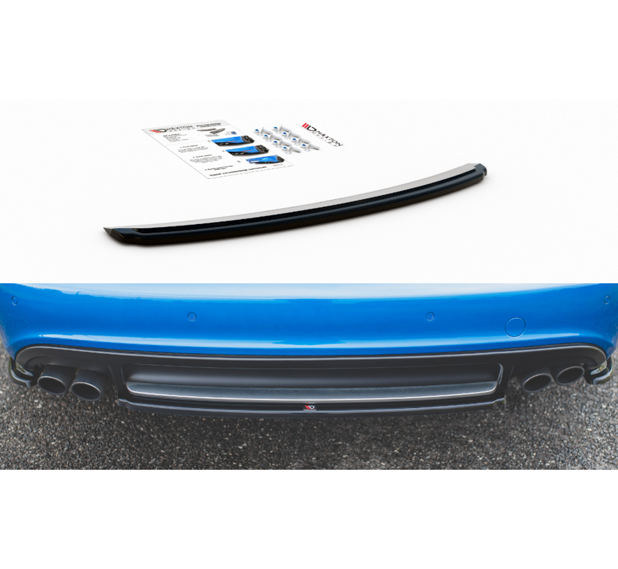 Maxton Design CENTRAL REAR DIFFUSER Audi S4 / A4 S-Line B8 Sedan