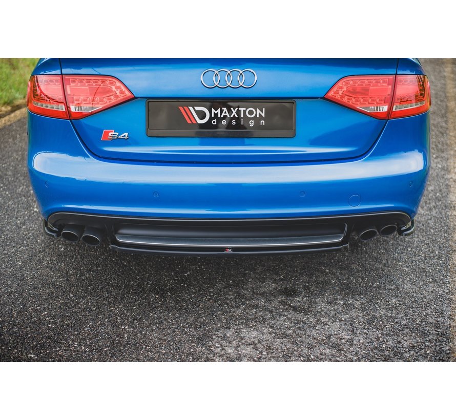 Maxton Design CENTRAL REAR DIFFUSER Audi S4 / A4 S-Line B8 Sedan