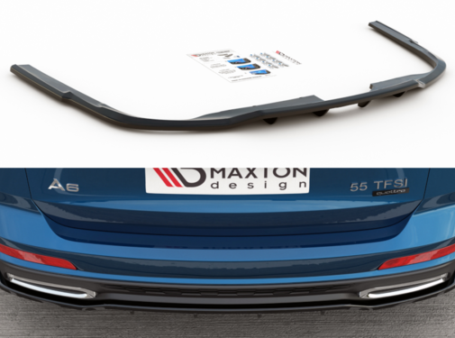 Maxton Design Maxton Design CENTRAL REAR DIFFUSER (with vertical bars) Audi A6 S-Line Avant C8