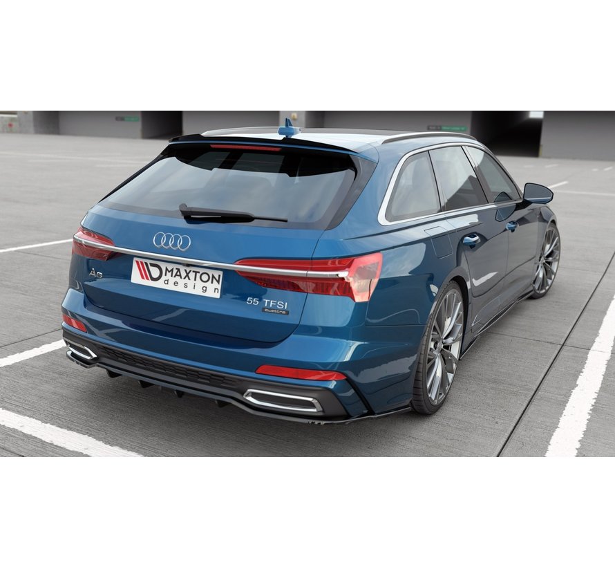 Maxton Design CENTRAL REAR DIFFUSER (with vertical bars) Audi A6 S-Line Avant C8