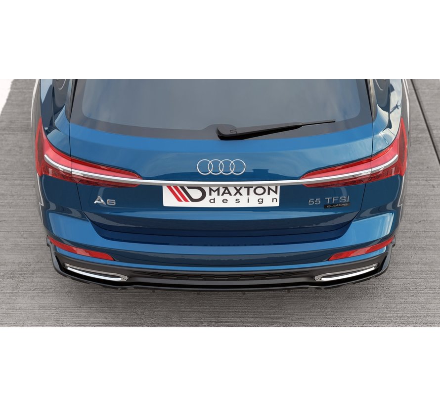 Maxton Design CENTRAL REAR DIFFUSER (with vertical bars) Audi A6 S-Line Avant C8