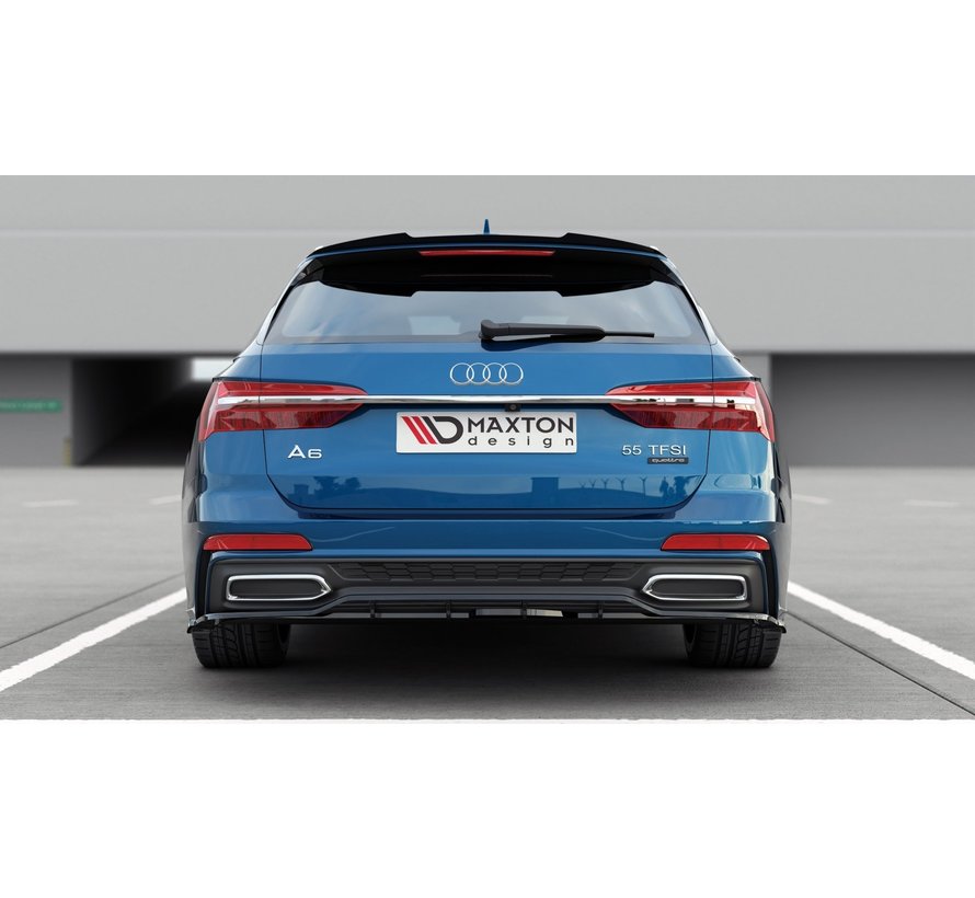 Maxton Design CENTRAL REAR DIFFUSER (with vertical bars) Audi A6 S-Line Avant C8