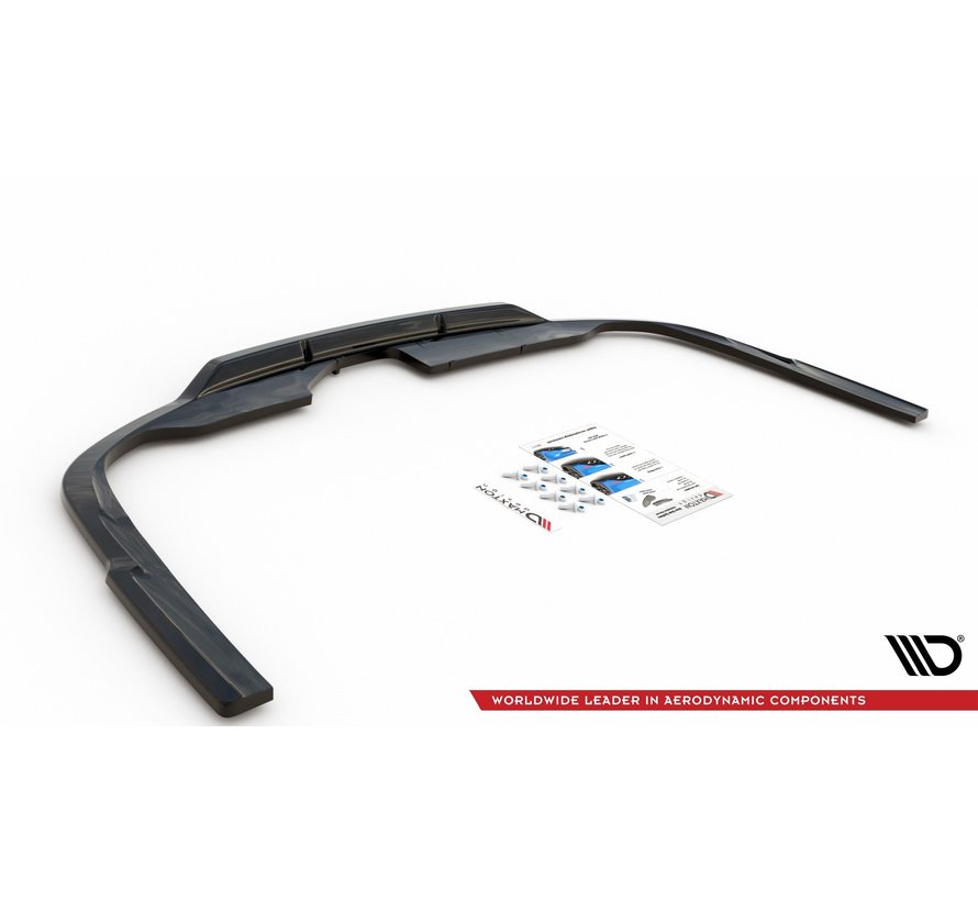 Maxton Design CENTRAL REAR DIFFUSER (with vertical bars) Audi A6 S-Line Avant C8