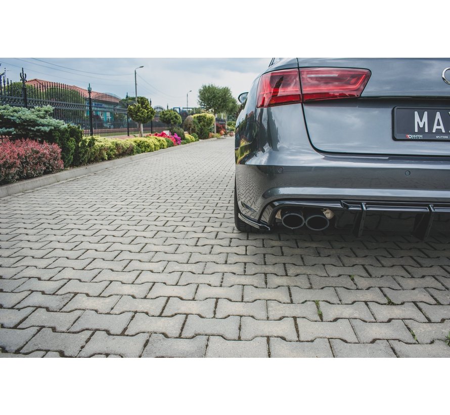 Maxton Design REAR SIDE SPLITTERS Audi S6 / A6 S-Line C7 FL