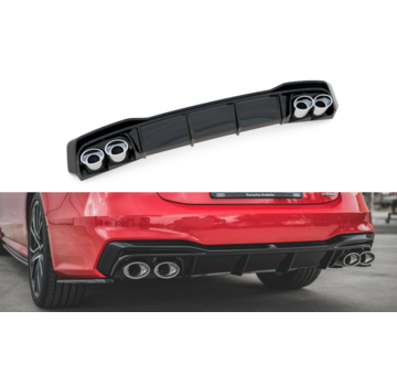 Maxton Design Maxton Design REAR DIFFUSER + Exhaust Ends Imitation Audi A7 C8 S-Line