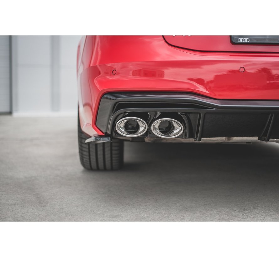 Maxton Design REAR DIFFUSER + Exhaust Ends Imitation Audi A7 C8 S-Line