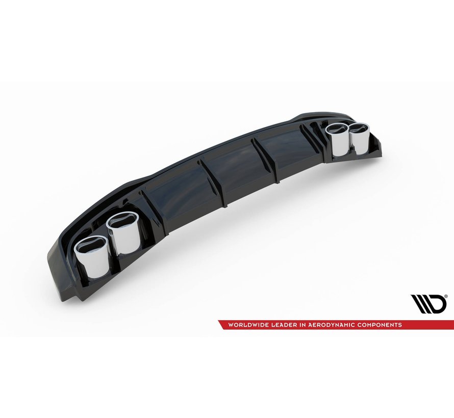 Maxton Design REAR DIFFUSER + Exhaust Ends Imitation Audi A7 C8 S-Line