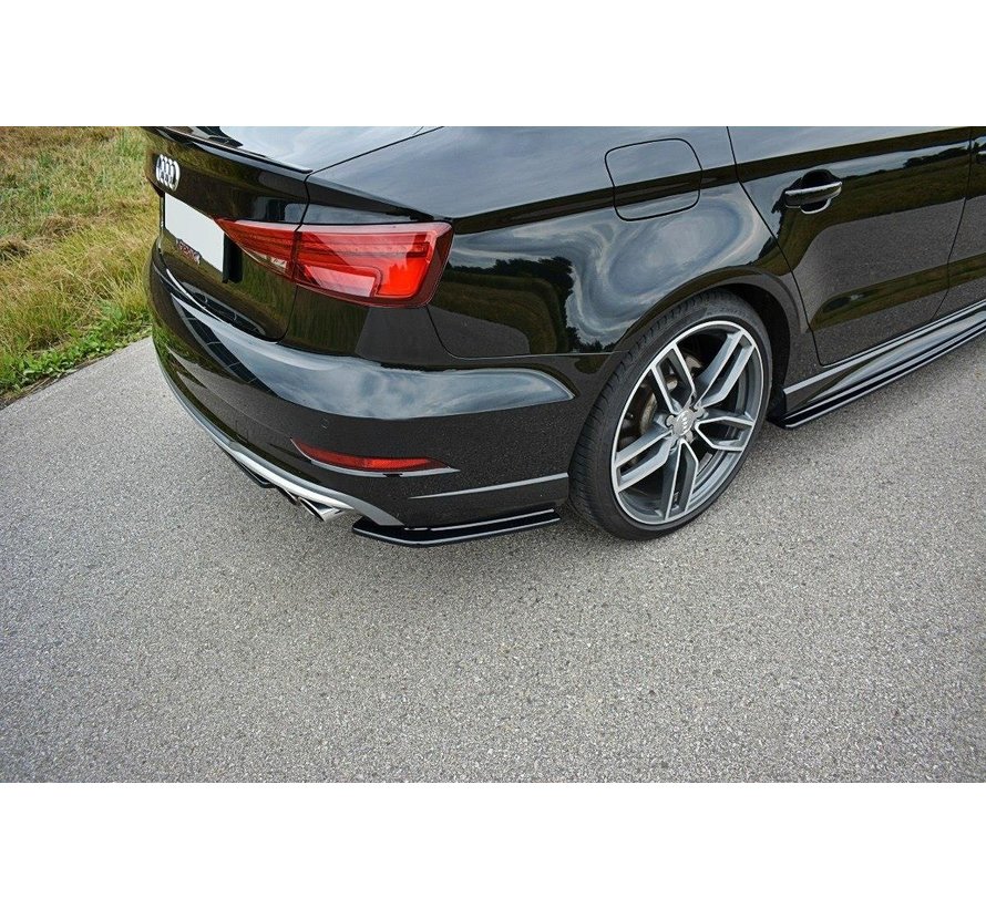 Maxton Design REAR SIDE SPLITTERS AUDI S3 / A3 S-LINE 8V FL SEDAN