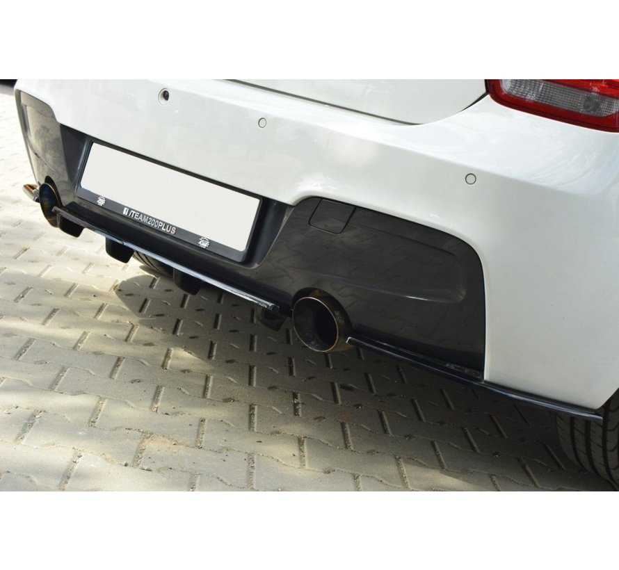 Maxton Design CENTRAL REAR SPLITTER BMW 1 F20/F21 M-POWER (WITH VERTICAL BARS)