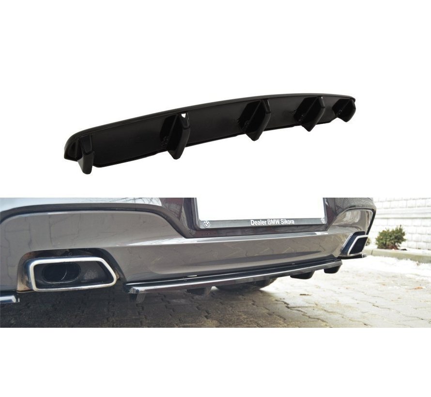 Maxton Design CENTRAL REAR DIFFUSER BMW 6 Gran CoupÃ© MPACK (with a vertical bar)