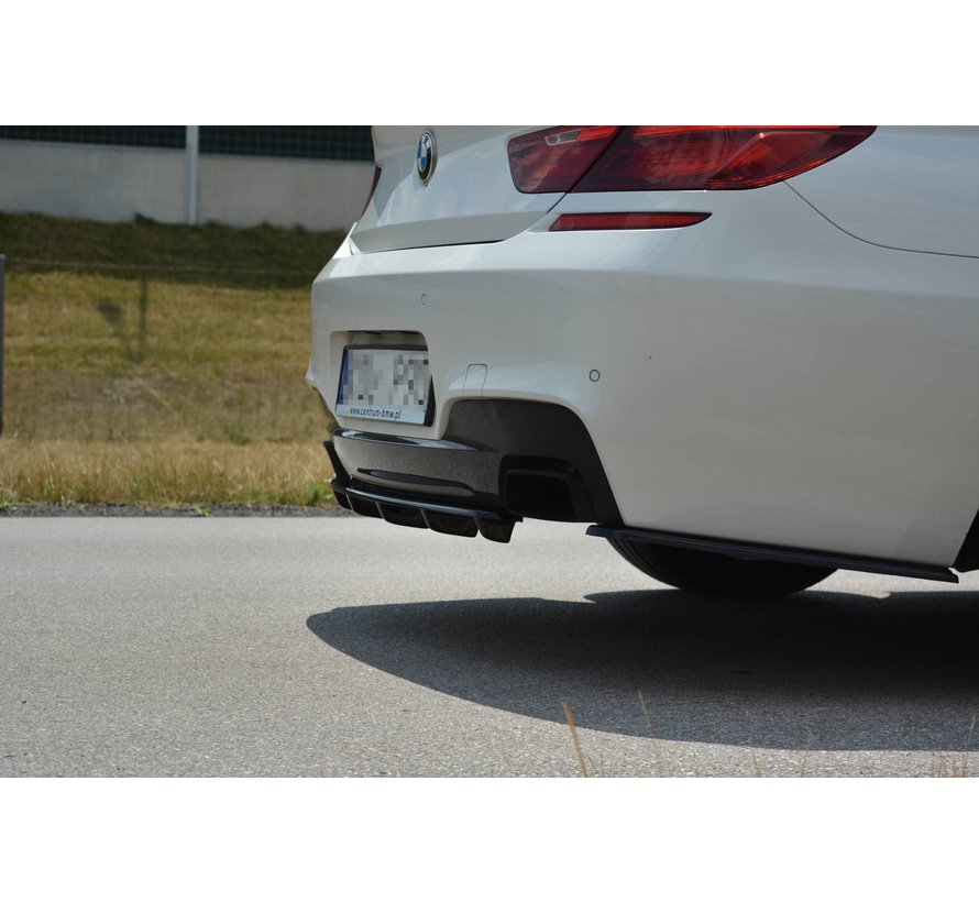 Maxton Design CENTRAL REAR DIFFUSER BMW 6 Gran CoupÃ© MPACK (with a vertical bar)