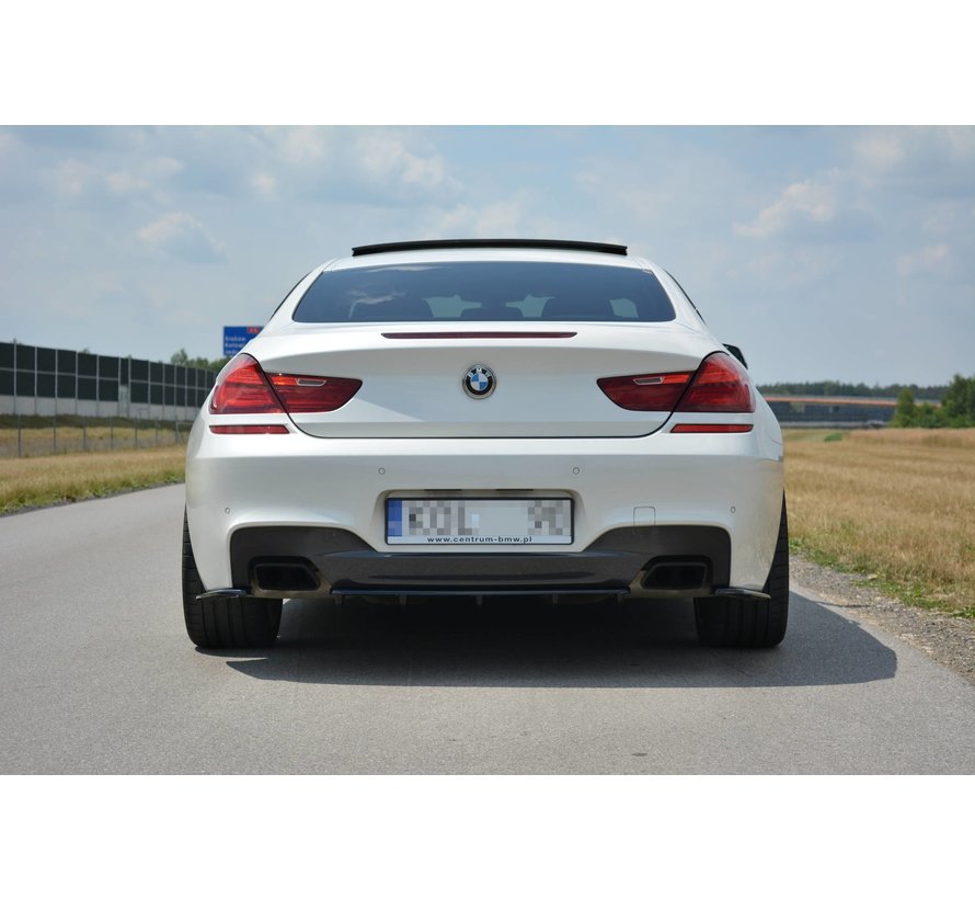 Maxton Design CENTRAL REAR DIFFUSER BMW 6 Gran CoupÃ© MPACK (with a vertical bar)