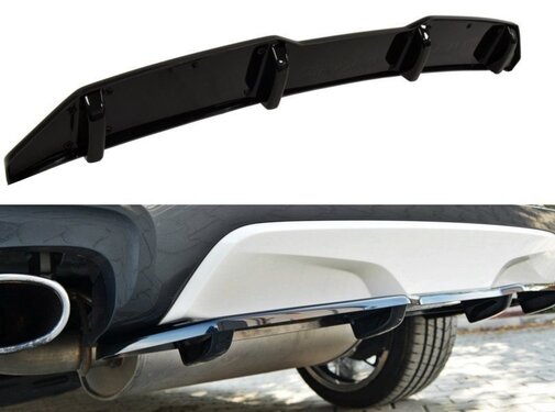 Maxton Design Maxton Design CENTRAL REAR DIFFUSER BMW X4 M-PACK (with a vertical bar)