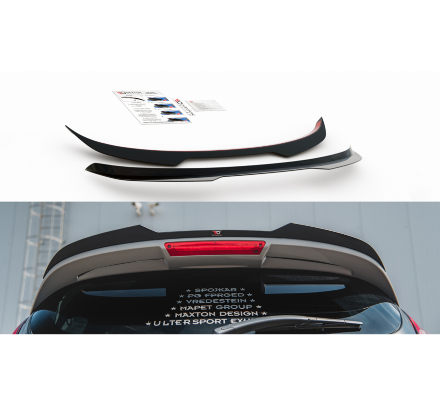 Maxton Design SPOILER CAP Ford Fiesta 7 ST Black and White Edition Facelift