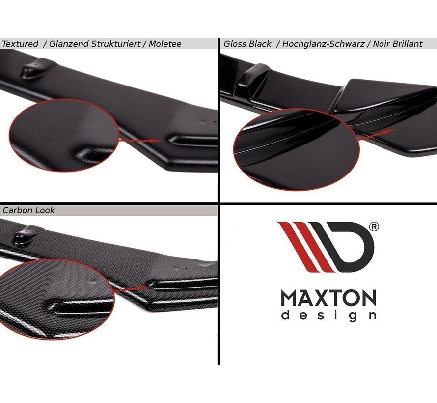 Maxton Design SPOILER CAP Ford Fiesta 7 ST Black and White Edition Facelift