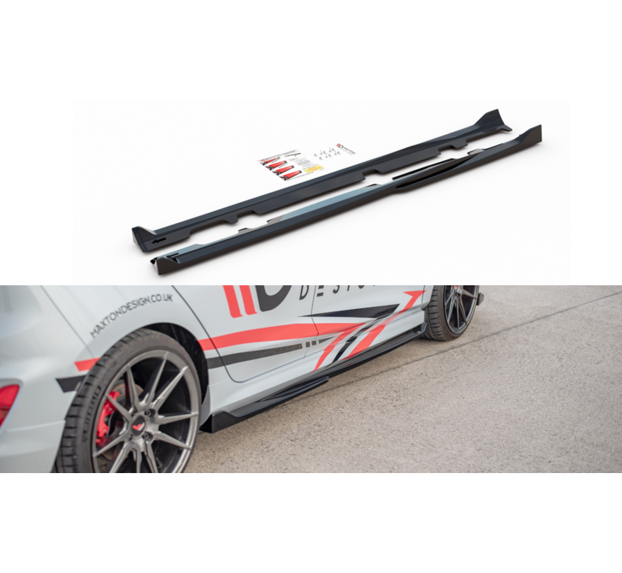 Maxton Design SIDE SKIRTS DIFFUSERS  V.4 Ford Fiesta Mk8 ST / ST-Line