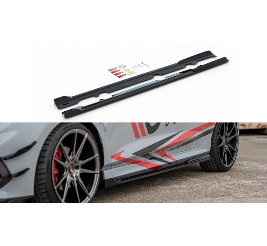 Maxton Design SIDE SKIRTS DIFFUSERS  V.3 Ford Fiesta Mk8 ST / ST-Line