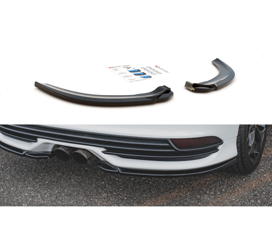 Maxton Design REAR SIDE SPLITTERS V.2 Ford Focus ST Mk3 Facelift