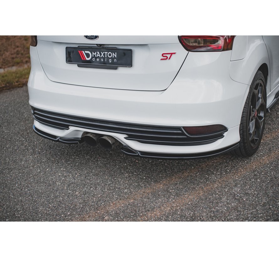 Maxton Design REAR SIDE SPLITTERS V.2 Ford Focus ST Mk3 Facelift