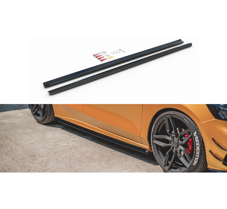 Maxton Design SIDE SKIRTS DIFFUSERS  V.5 Ford Focus ST / ST-Line Mk4