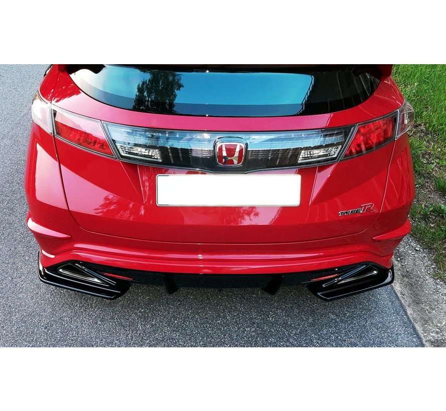 Maxton Design REAR SIDE SPLITTERS HONDA CIVIC VIII TYPE-R GP