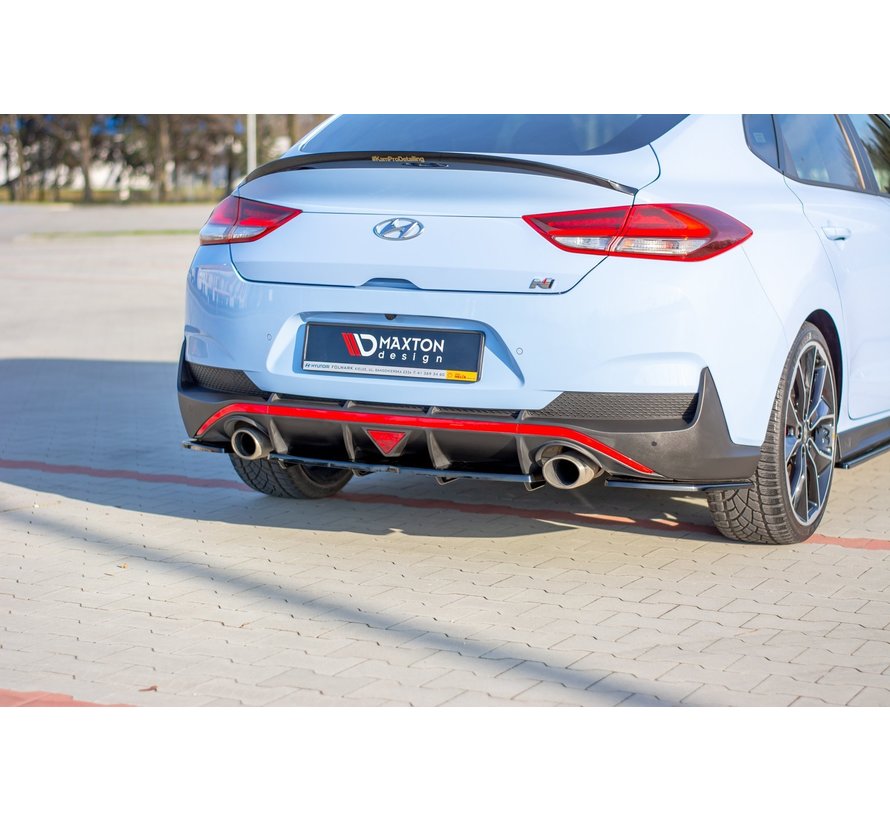 Maxton Design CENTRAL REAR DIFFUSER (with vertical bars) Hyundai I30 N Mk3 Fastback