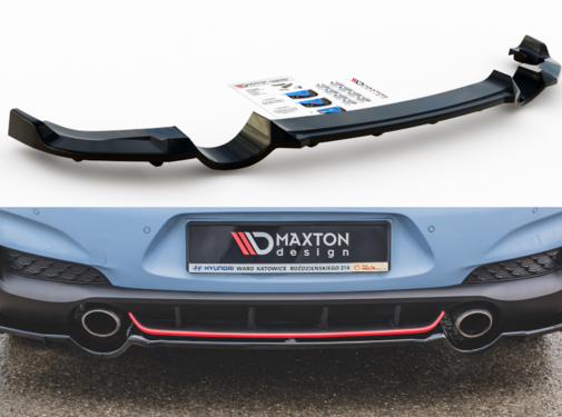 Maxton Design Maxton Design CENTRAL REAR DIFFUSER (with vertical bars) Hyundai I30 N Mk3 Hatchback