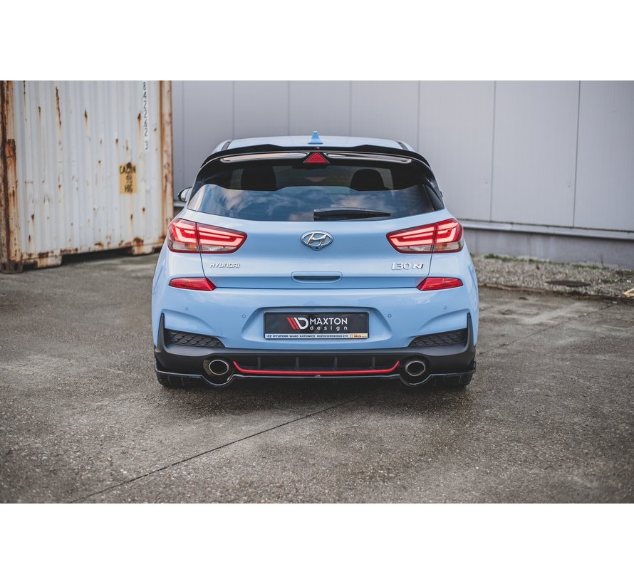 Maxton Design CENTRAL REAR DIFFUSER (with vertical bars) Hyundai I30 N Mk3 Hatchback