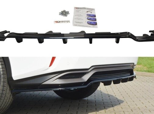 Maxton Design Maxton Design CENTRAL REAR DIFFUSER Lexus RX Mk4 H (with vertical bars)