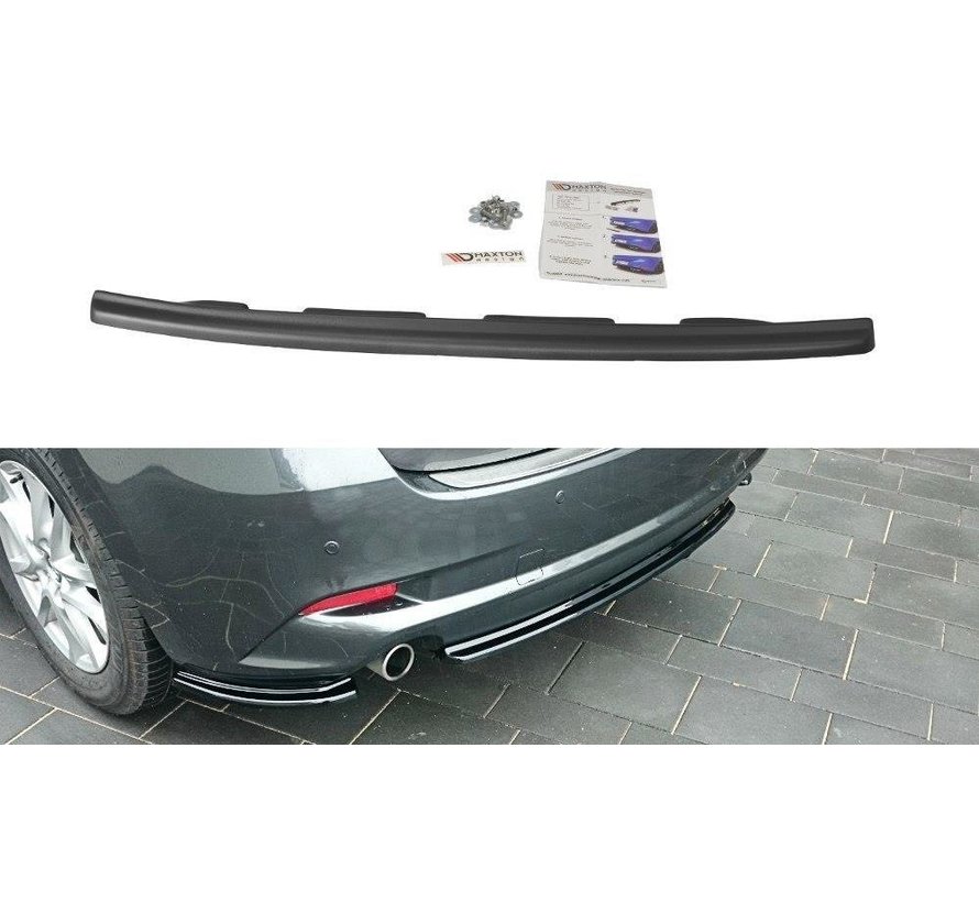 Maxton Design CENTRAL REAR DIFFUSER Mazda 3 BM (Mk3) Facelift (without vertical bars)