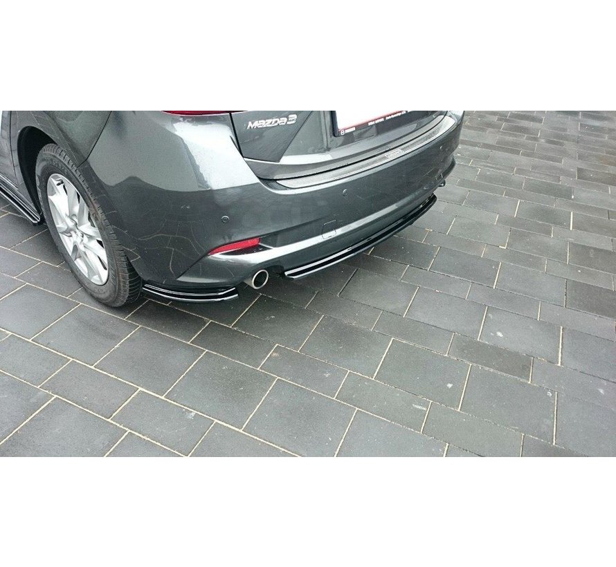 Maxton Design CENTRAL REAR DIFFUSER Mazda 3 BM (Mk3) Facelift (without vertical bars)