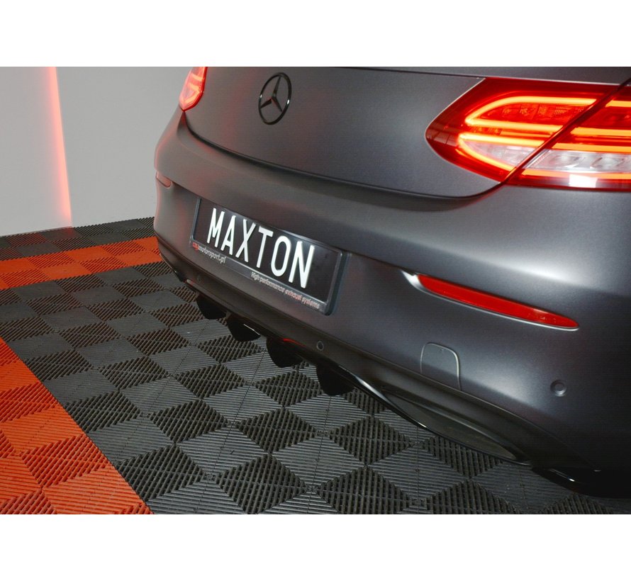 Maxton Design REAR DIFFUSER  MERCEDES- BENZ C-CLASS W205 COUPE AMG-LINE