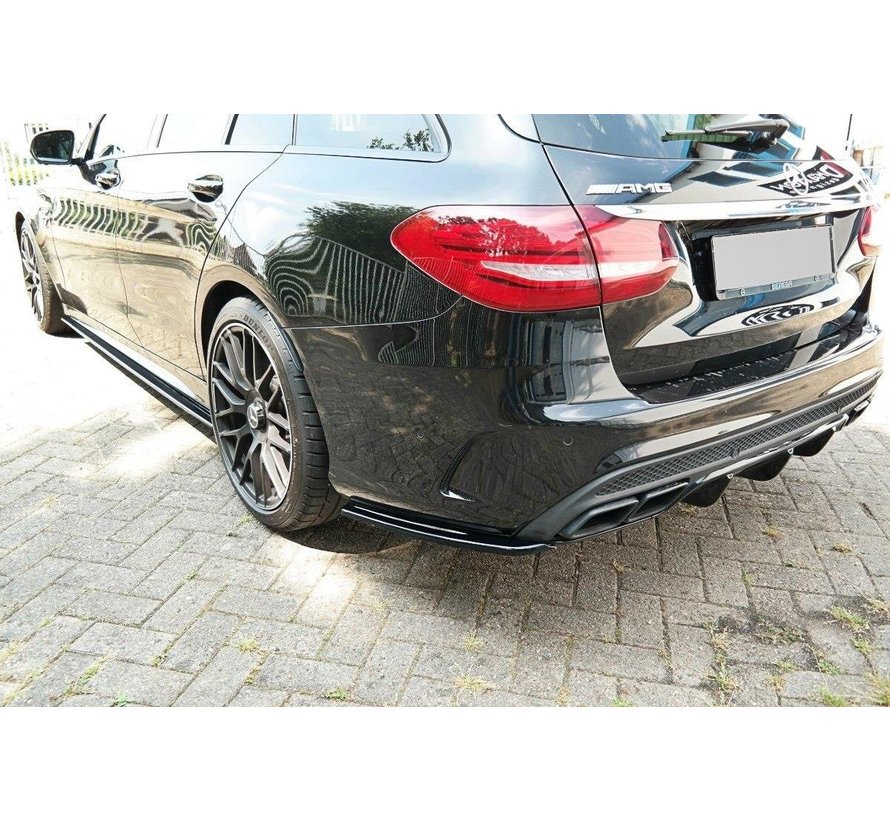 Maxton Design REAR SIDE SPLITTERS Mercedes C-Class S205 63AMG Estate