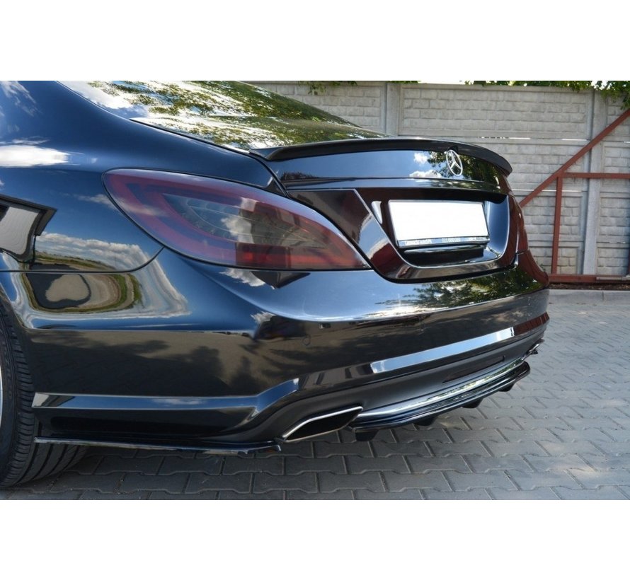 Maxton Design CENTRAL REAR DIFFUSER MERCEDES CLS C218 (with a vertical bar) AMG LINE