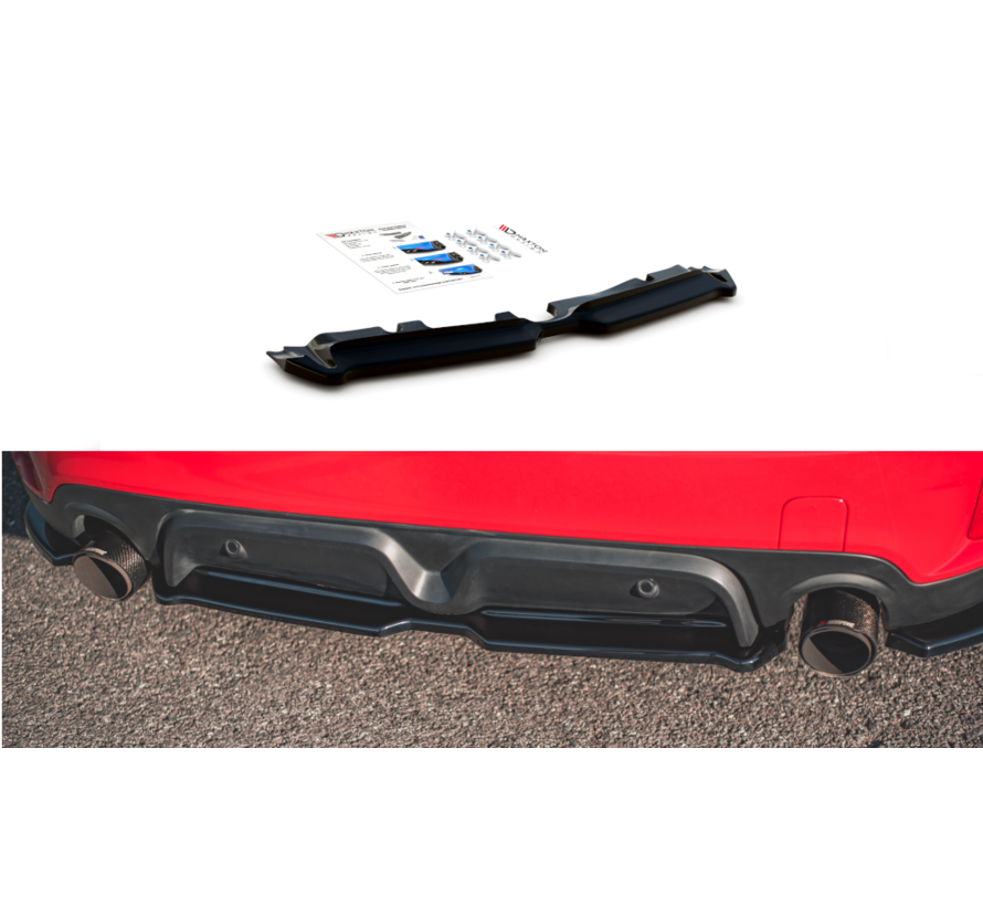 Maxton Design CENTRAL REAR DIFFUSER Mini Countryman Mk2 F60 JCW